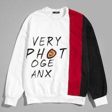 Shein Men Cut And Sew Letter Print Sweatshirt