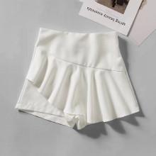 Shein Solid Ruffle Layered Shorts