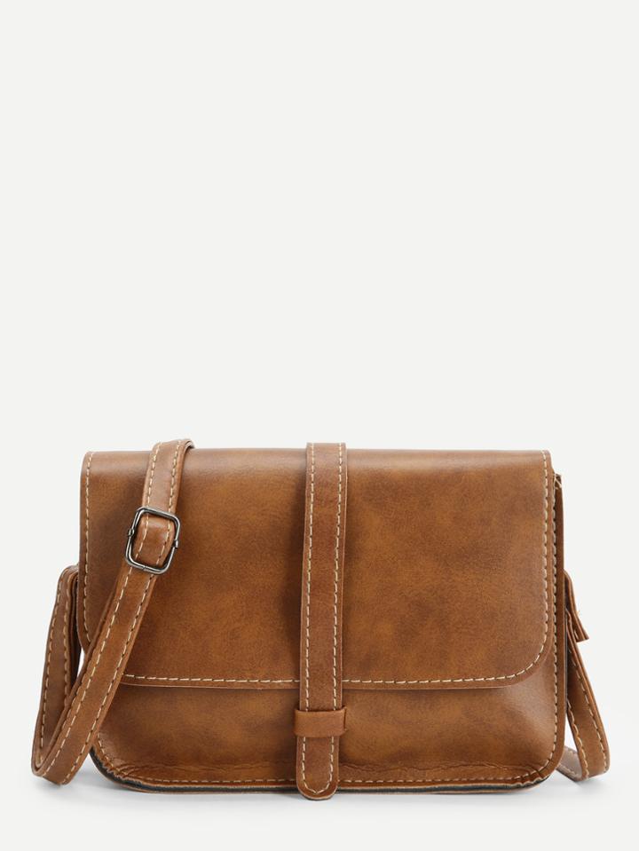 Shein Seam Detail Flap Crossbody Bag
