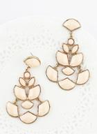 Shein White Gemstone Gold Geometric Earrings