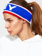 Shein Blue Ny Contrast Trim Wide Headband