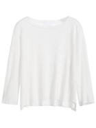 Shein White Drop Shoulder T-shirt