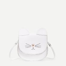 Shein Cat Design Seam Detail Crossbody Bag