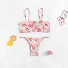 Shein Toddler Girls Flower Print Bikini Set