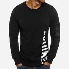 Shein Men Zip Decoration Letter Print Sweatshirt