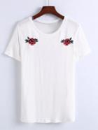 Shein Flower Embroidery Tee Dress