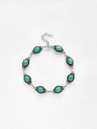 Shein Turquoise Decorated Retro Chain Bracelet
