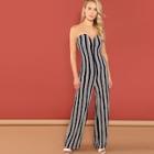 Shein Striped Tube Jumpsuit