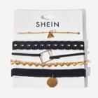 Shein Open Square Detail Bracelet Set 5pcs