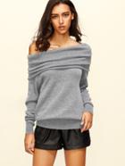 Shein Raglan Sleeve Two Way Sweater