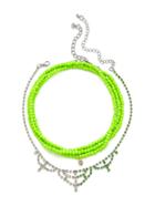 Shein Rhinestone Delicate Necklace & Beaded Layered Choker