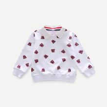 Shein Boys Detachable Collar Printed Sweatshirts
