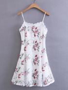 Shein Flower Embroidery Lace Cami Dress
