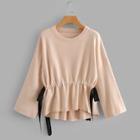 Shein Drawstring Waist High Low Knitwear