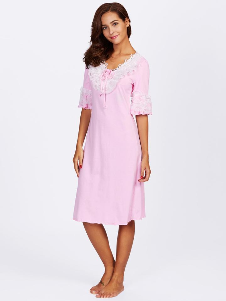 Shein Lace Detail Night Dress