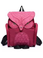 Shein Hot Pink Owl Pattern Shaped Backpack