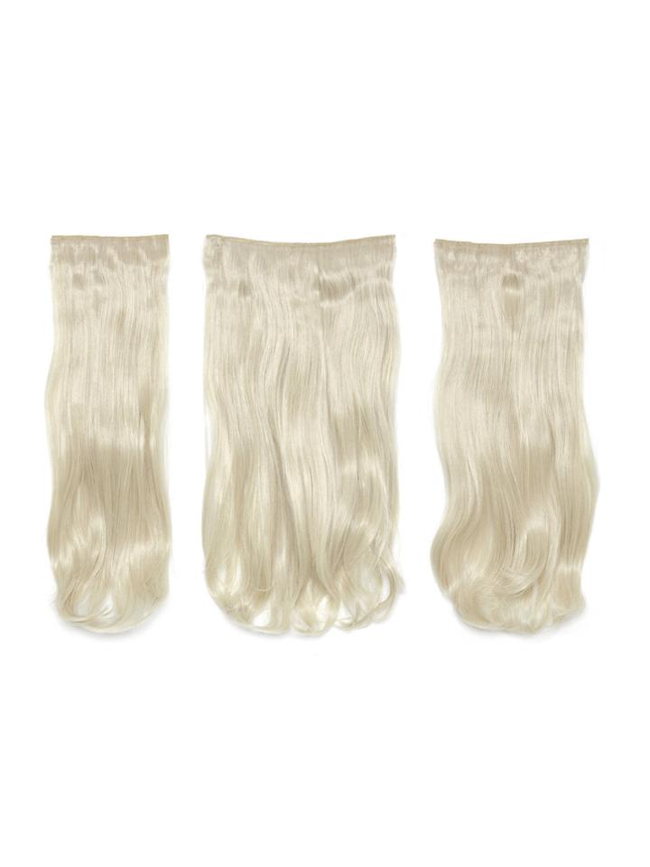Shein Pure Blonde Clip In Soft Wave Hair Extension 3pcs