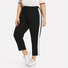 Shein Plus Tape Detail Drawstring Pants