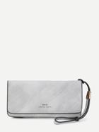 Shein Letter Print Pu Wallet With Ring Handle