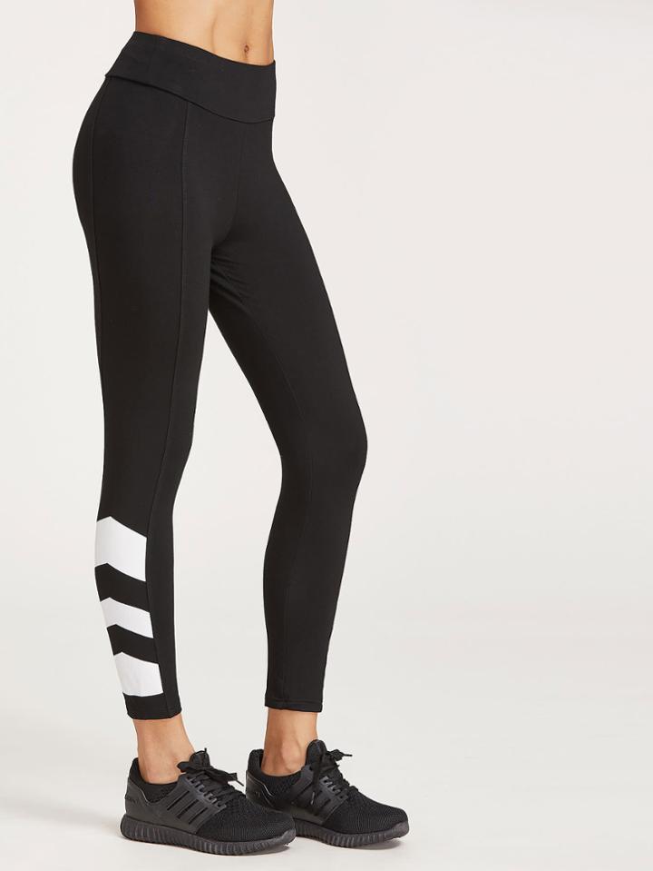 Shein Chevron Print Leggings