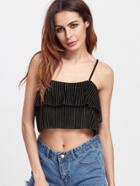 Shein Black Layered High Low Cami Top