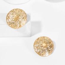 Shein Textured Disc Stud Earrings