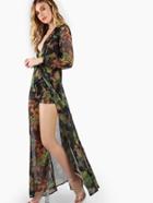 Shein Tropical Maxi Chiffon Romper