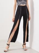 Shein Hook And Eye Detail Pants