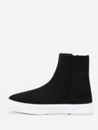 Shein Side Zipper Suede Ankle Boots