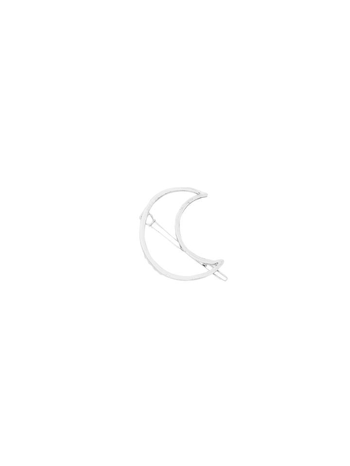 Shein Silver Minimalist Moon-shaped Hair Clip