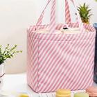 Shein Striped Drawstring Lunch Storage Bag