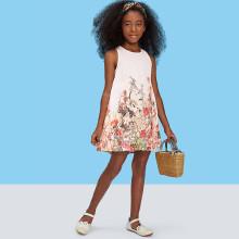 Shein Girls Sleeveless Botanical Dress