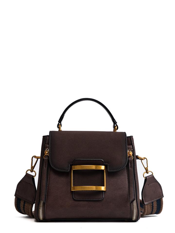 Shein Pu Shoulder Bag With Striped Strap
