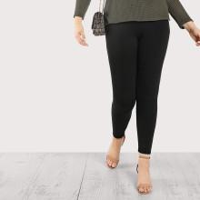 Shein Plus High Rise Solid Leggings