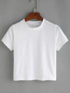 Shein White Crew Neck T-shirt
