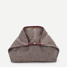 Shein Houndstooth Pattern Clutch Bag
