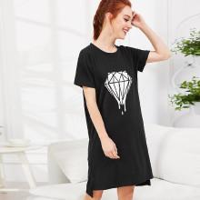 Shein Diamond Print Night Dress