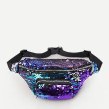 Shein Pocket Front Sequin Decor Bum Bag