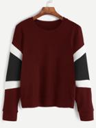 Shein Contrast Sleeve Sweatshirt
