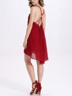 Shein Strappy Back Asymmetric Chiffon Cami Dress