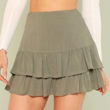 Shein Tiered Ruffle Hem Skirt