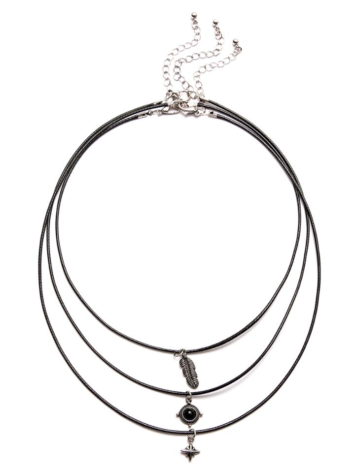 Shein 3pcs Black Faux Pearl Pendant Necklace Set