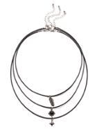Shein 3pcs Black Faux Pearl Pendant Necklace Set