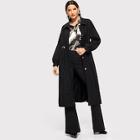Shein Tweed Self Tie Long Coat