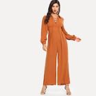 Shein Lace-up Neck Wide Leg Jumpsuit