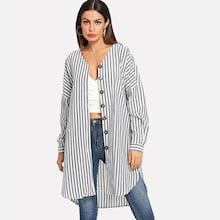 Shein Drop Shoulder Striped Coat