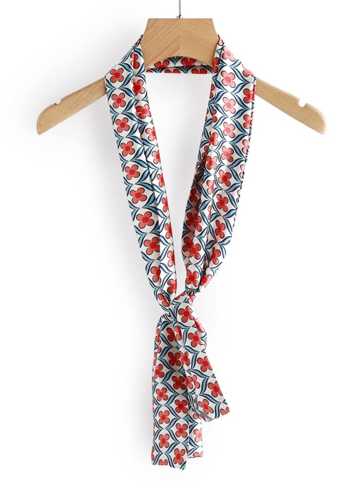 Shein Disty Print Skinny Scarf