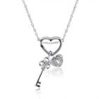 Shein Heart & Key Detail Pendant Necklace