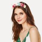 Shein Flower Decorated Headband With Cat Ear