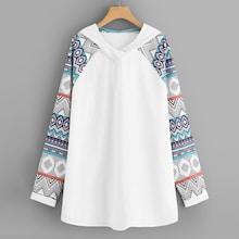 Shein Plus Tribal Print Hoodie